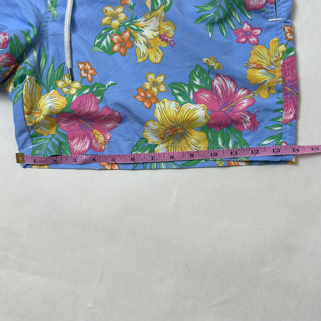 Ralph Lauren Floral Swim Trunks Shorts in Light Blue ( Size 32-38 )