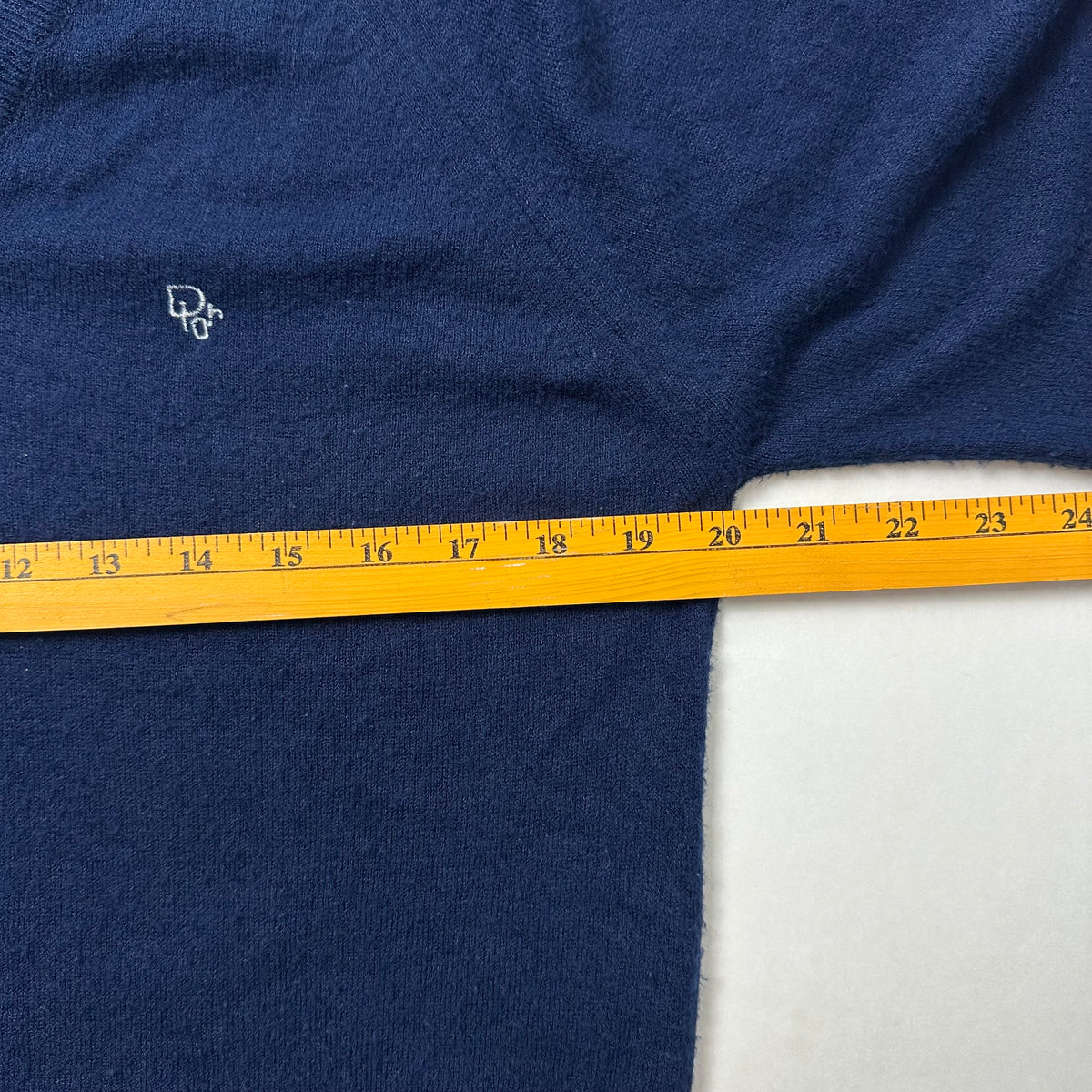 Vintage Christian Dior Monsieur Acrylic Knit Sweater in Navy Blue ( Size Medium )