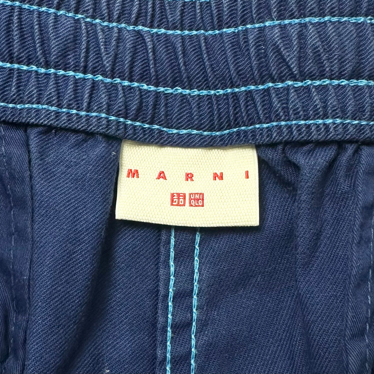 Uniqlo x Marni Baggy Shorts Cotton Twill in Cobalt Blue ( Size 30-36 )