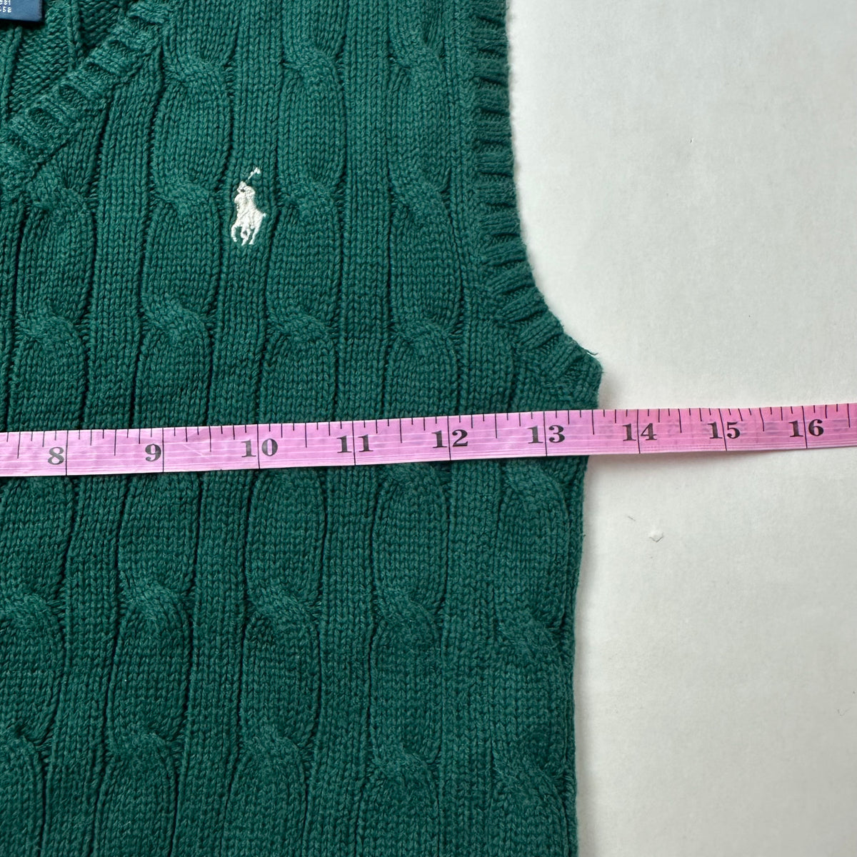 Ralph Lauren Cable Knit Vest in Green for Kids (Size 4T) 4 years old