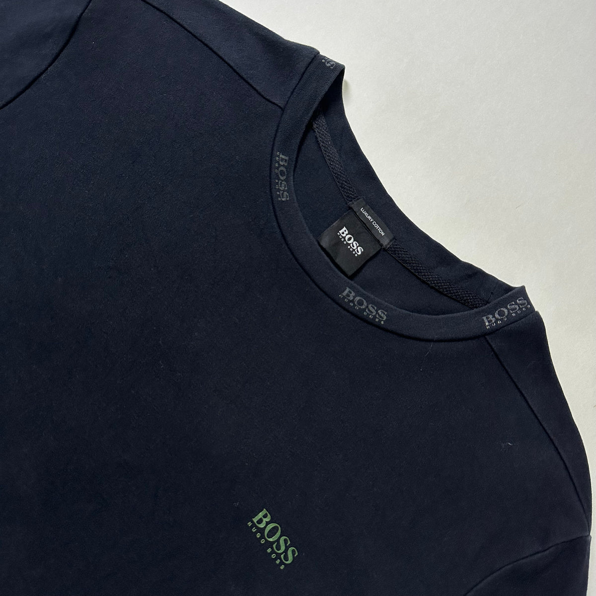 HUGO BOSS Side Tape Logo T-Shirt in Black ( Size Medium )