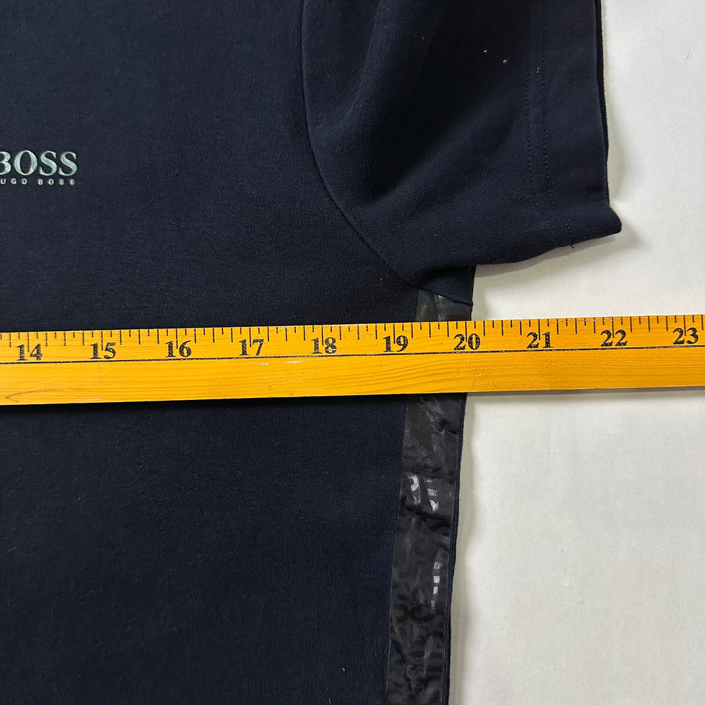 HUGO BOSS Side Tape Logo T-Shirt in Black ( Size Medium )